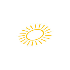 sun  ilustration logo vector template.