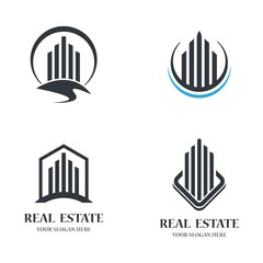 Real estate logo vector icon
