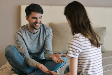 couple in their new house