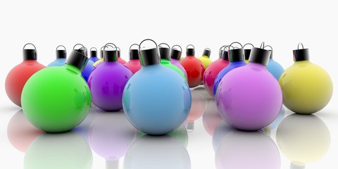 Colorful Christmas decoration balls