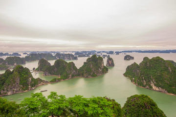 Halong Bay , Vietnam panoramic view. 