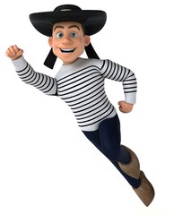 Fun 3d cartoon breton character