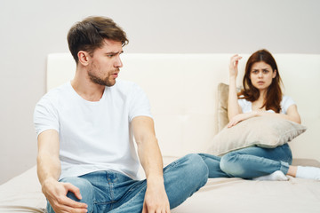 young couple watching tv