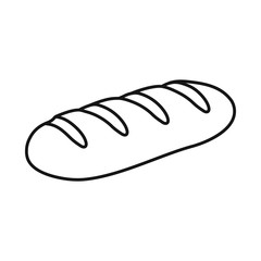 Vector illustration of loaf and bread icon. Graphic of loaf and baguette stock symbol for web.