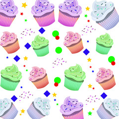 wallpaper cup cake colorfull