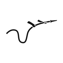 Vector illustration of hose and spraying sign. Collection of hose and fireman stock symbol for web.