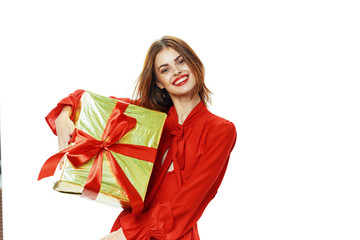 Fototapeta premium young woman with gift