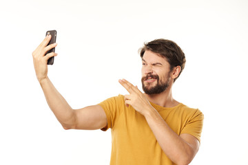 man with mobile phone