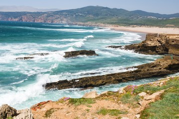 Praia do Guincho  is a popular Atlantic The beach, has preferred surfing conditions and is popular for surfing, windsurfing, and kitesurfing. Strong northern winds are predominant during summer time