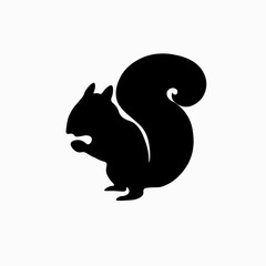 Squirrel Logo Design Icon Animal