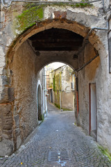 Obraz na płótnie Canvas Teano, Italy, 11/30/2019. A street among the old houses of a medieval village