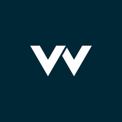 Creative Initial letter VW/WV abstract Vector logo for company identity. lowercase w and v initial design template. Vector illustration.