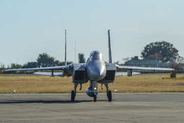 Military aircraft for display in Gifu Air Base