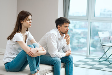 young couple in office