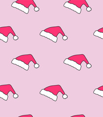 Christmas background, vector seamless  texture, new year wallpaper