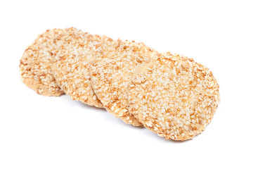 Group of cookies with sesame seeds