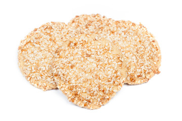Group of cookies with sesame seeds