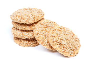 Group of cookies with sesame seeds