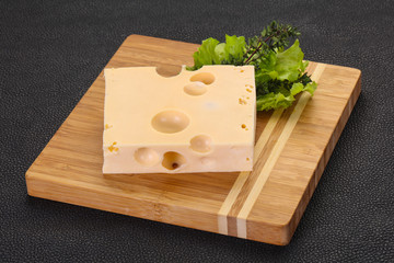 Maasdam cheese brick