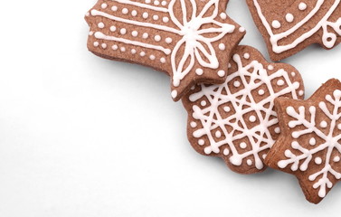 christmas gingerbread isolated on white background