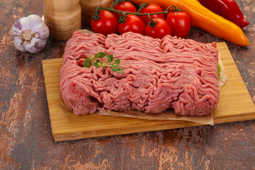 Raw turkey minced meat