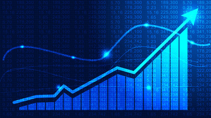 Financial stock market chart technical abstract background