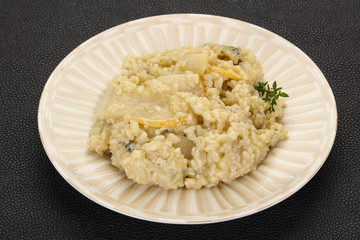 Risotto with pear and gorgonzola