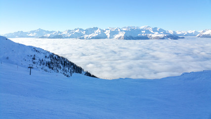 snow neve mountain fog