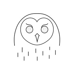 Owl. Flat icon. Vector illustration.
