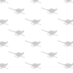 Running ostrich. Seamless wallpaper. Vector illustration