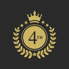 Fototapeta premium Gold Medal Vector. Golden Place Badge. Sport Game Golden Challenge Award. Red Ribbon illustration.