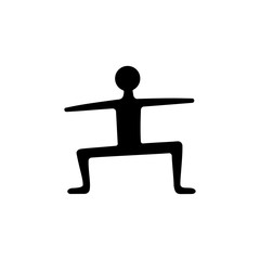Human with arms and legs apart. Vector illustration.