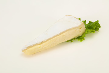 Brie cheese triangle served salad