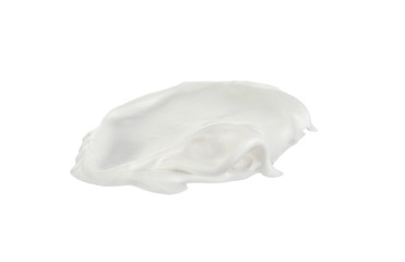 whipped cream or meringue isolated on white background. 