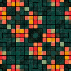 Abstract seamless colorful mosaic ornamental pattern