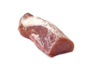 Fresh raw beef meat isolated over white background