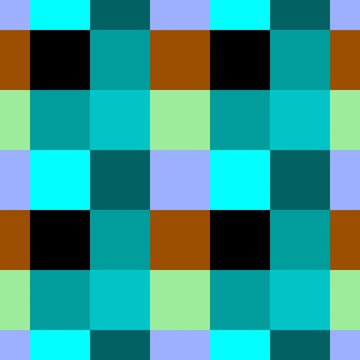Checkered blue green black brown seamless retro pattern low poly background