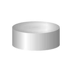 Metal box - 3d icon. Vector illustration.