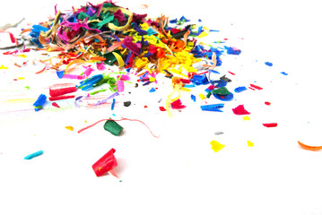 Colorful pencil flakes confetti