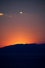 Sun setting in thasos