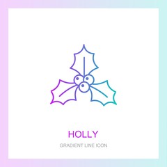 Obraz premium holly creative icon. From New Year icons collection. Isolated holly sign.