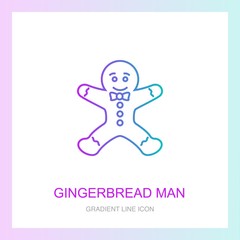 gingerbread man creative icon. From Christmas icons collection. Isolated gingerbread man sign.