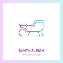 santa sleigh creative icon. From Christmas icons collection. Isolated santa sleigh sign.