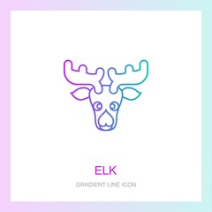 elk creative icon. From New Year icons collection. Isolated elk sign.