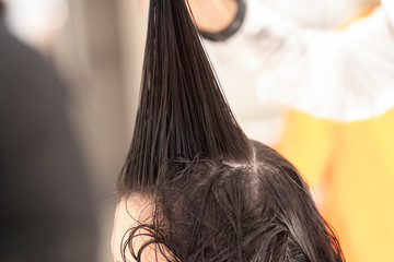 Fototapeta premium a woman at the beauty salon