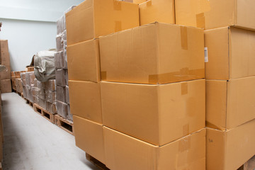 parcel box in the warehouse