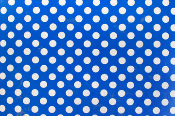 blue color and white dot of chair surface texture 