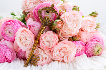 antique mail and clock