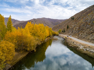Fototapeta na wymiar Xinjiang Coco Tuohai autumn scenery