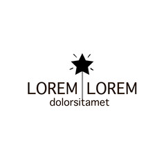 Obraz premium Logo template with a star sign. Premade logotypes for entrepreneurs. Vector logo design